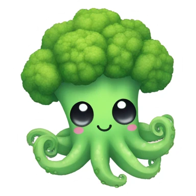 Kawaii broccoli octopus sticker