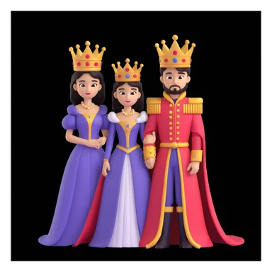 young king and queen posing sticker