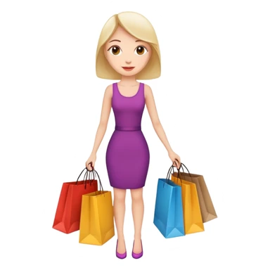 Woman shopping sticker
