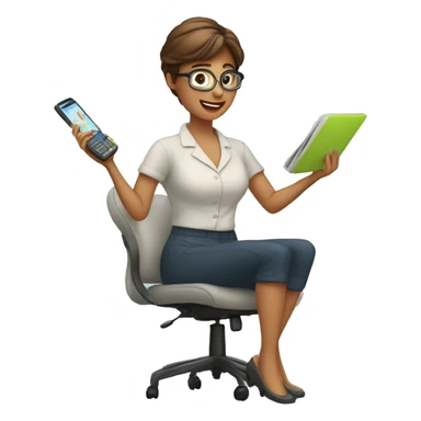 multitasking succesfull owman sticker