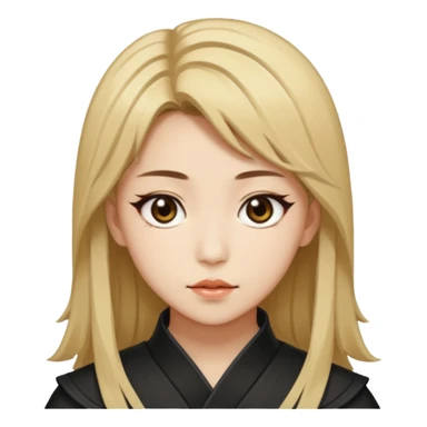 Rumi from K-pop demon hunters brown and blonde hair  sticker