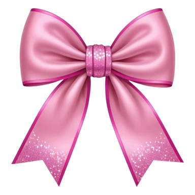 pink sparkling bow sticker