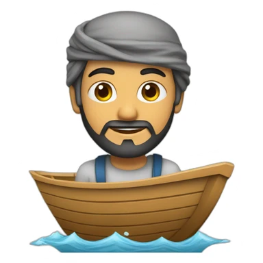 arabe sur un bateau sticker