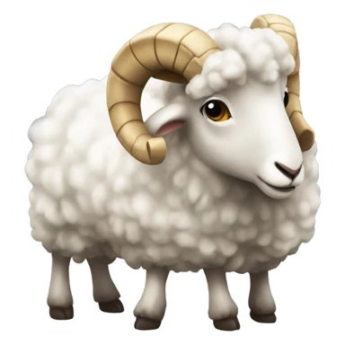 A kissing ram sticker