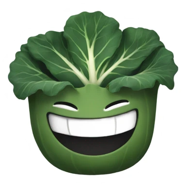 black cabbage smiling sticker