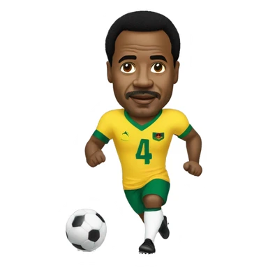 Paul Biya playing football sticker