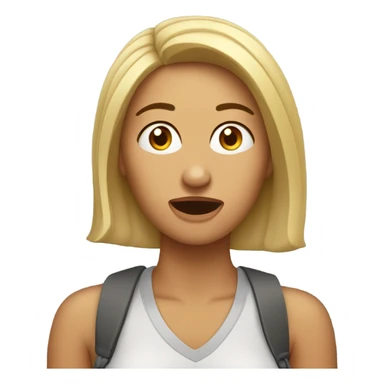 Mujer sorprendida sticker