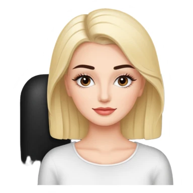 lady is relaxing (lash and brows salon) sticker