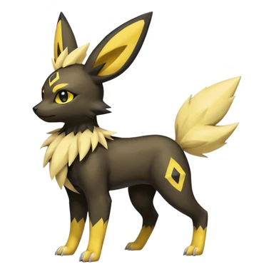 Umbreon-Jolteon-Fakemon-hybrid -fusion- full body sticker