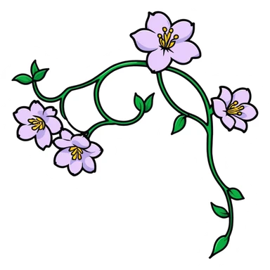 flowering vine with blooms sticker