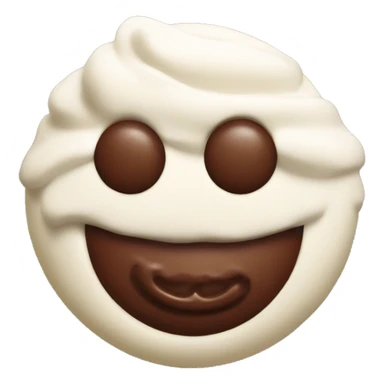 chocolate snowman with cream sticker