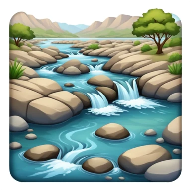 small flowing river with clear water sticker