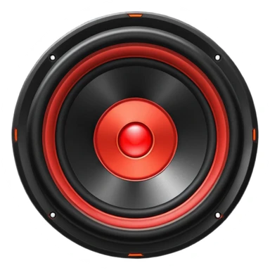 Head: A black KLIPSCH RP-8000F speaker, often represented with a red center or speaker cone.
Core: A small, bright glowing cherry-red circle representing his core.
Body & Armor: Primarily black armor plating with bright red accents or flames. sticker