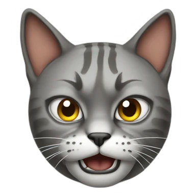 Angry cat with pierced ears sticker