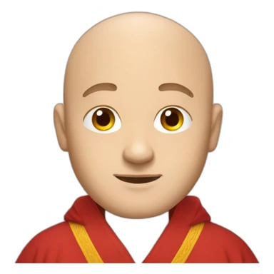 Caucasian Monk in red bathrobe sticker