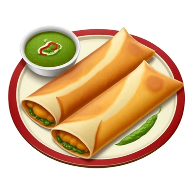 South Indian dosa with chutney emoji sticker