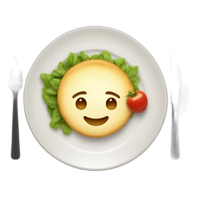 Food on big plate sticker