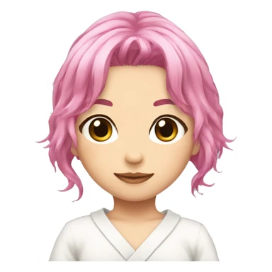 sukuna jujutsi kaisen pink hair sticker