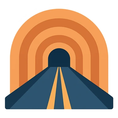 Flat design style tunnel sticker