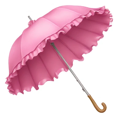 Detailed pink umbrella with large ruffles sticker