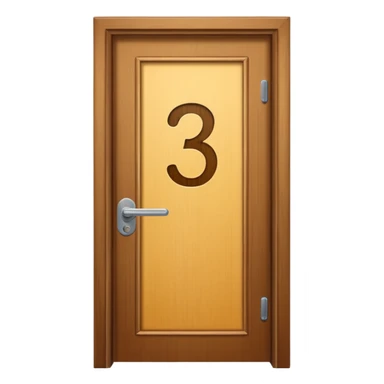 hotel room door number  wood sticker
