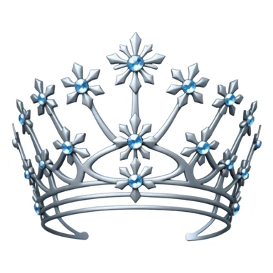 Ornate snowflake tiara sticker