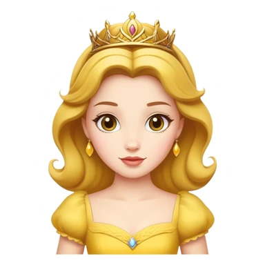 Belle princess with yellow dress sticker