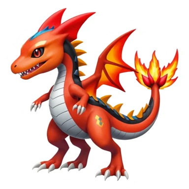 Meloetta-Garchomp-Guilmon-Pokémon-Fakémon-fusion-hybrid-creature sticker