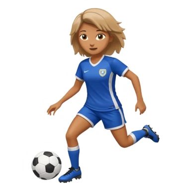 una donna che gioca a calcio sticker
