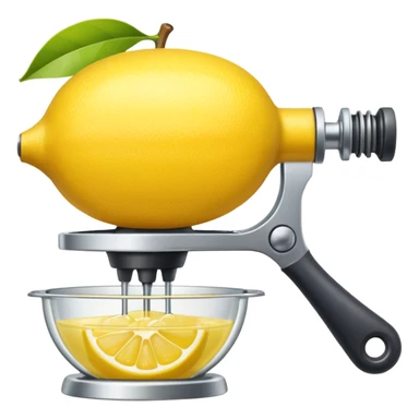 mac os icon fruit mechanical squeezer, lemon yellow bright crisp sticker