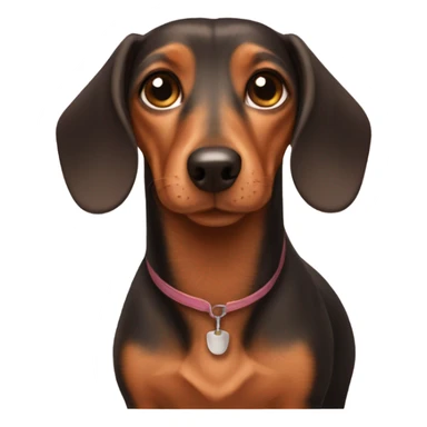 Dachshund with a bob haircut sticker