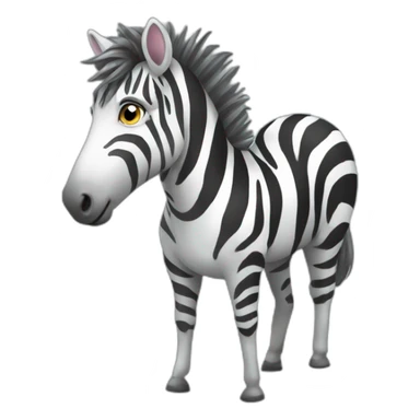 Zèbre sur licorne sticker