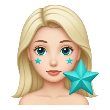 Teal star with alana sticker