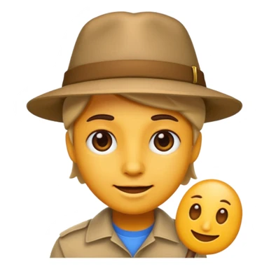 murdagang emoji style, character with a hat sticker