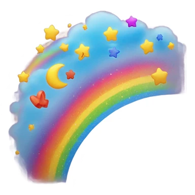Happy rainbow sticker