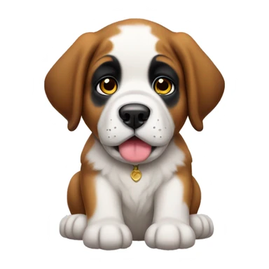 Saint bernard puppy sticker