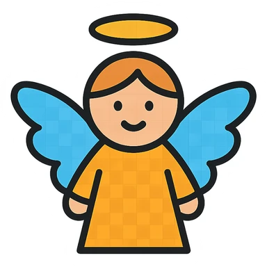 angel with wings and halo sticker
