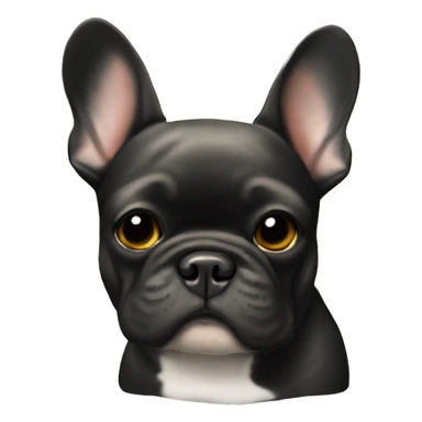 Black-and-tan French bulldog sitting on gold coins sticker