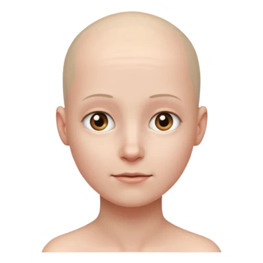 the profiile of a face with no hair, looking completely to one side sticker