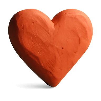 claymation style heart sticker