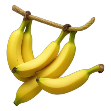 dangling bunch of banana sticker