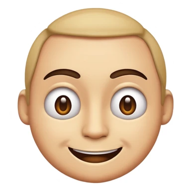 simple emoji face with the vibe of 'yikemike', featuring a mischievous smile and raised eyebrow sticker