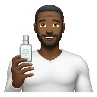 white Man with perfume in hand sticker