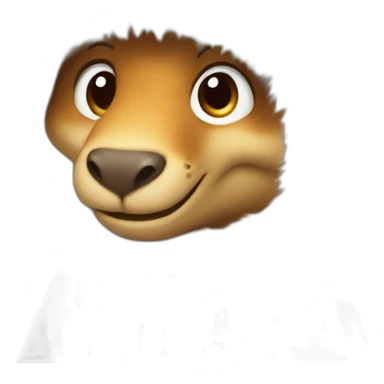 dinosaur wearing eskimo outfit portrait sticker