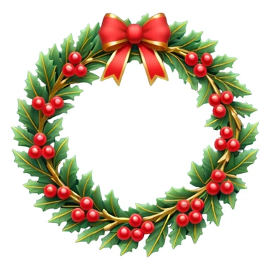 3d christmas wreath border with space inside sticker