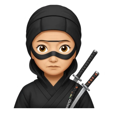 filipino grandmother ninja working in GenAI sticker