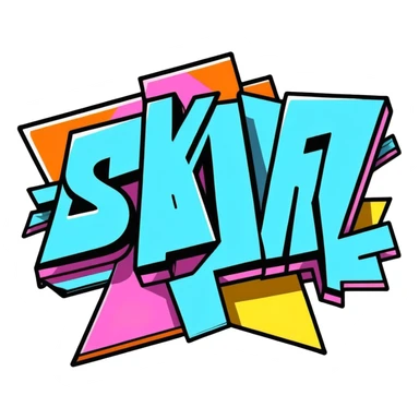TECHNO in graffiti writing  sticker