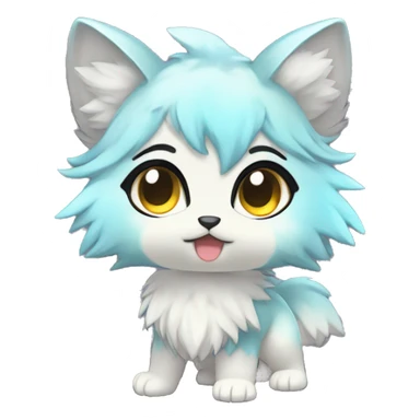  High quality Cute Cool Kawaii edgy Pretty Chibi Fur-Sona Shiny Colorful Sparkly Fakemon Full Body sticker