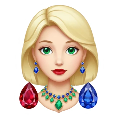 gem lover woman with gem accessories excessive amount sticker