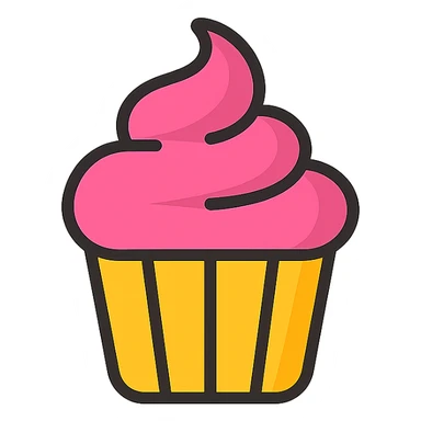 cupcake with pink icing sticker